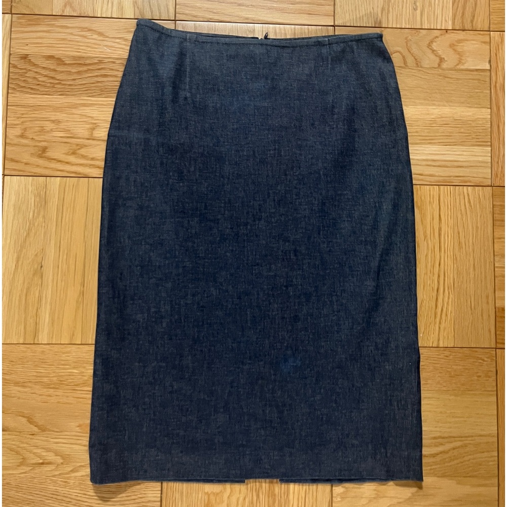 Zara Basic midi lightweight denim skirt